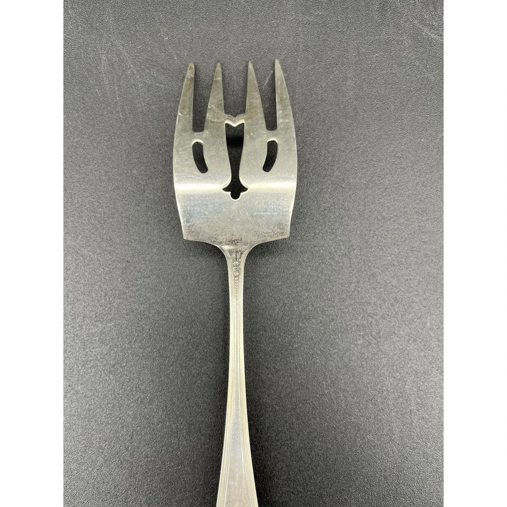 Sterling Silver Gorham Plymouth Large Ramkin Fork Pierced